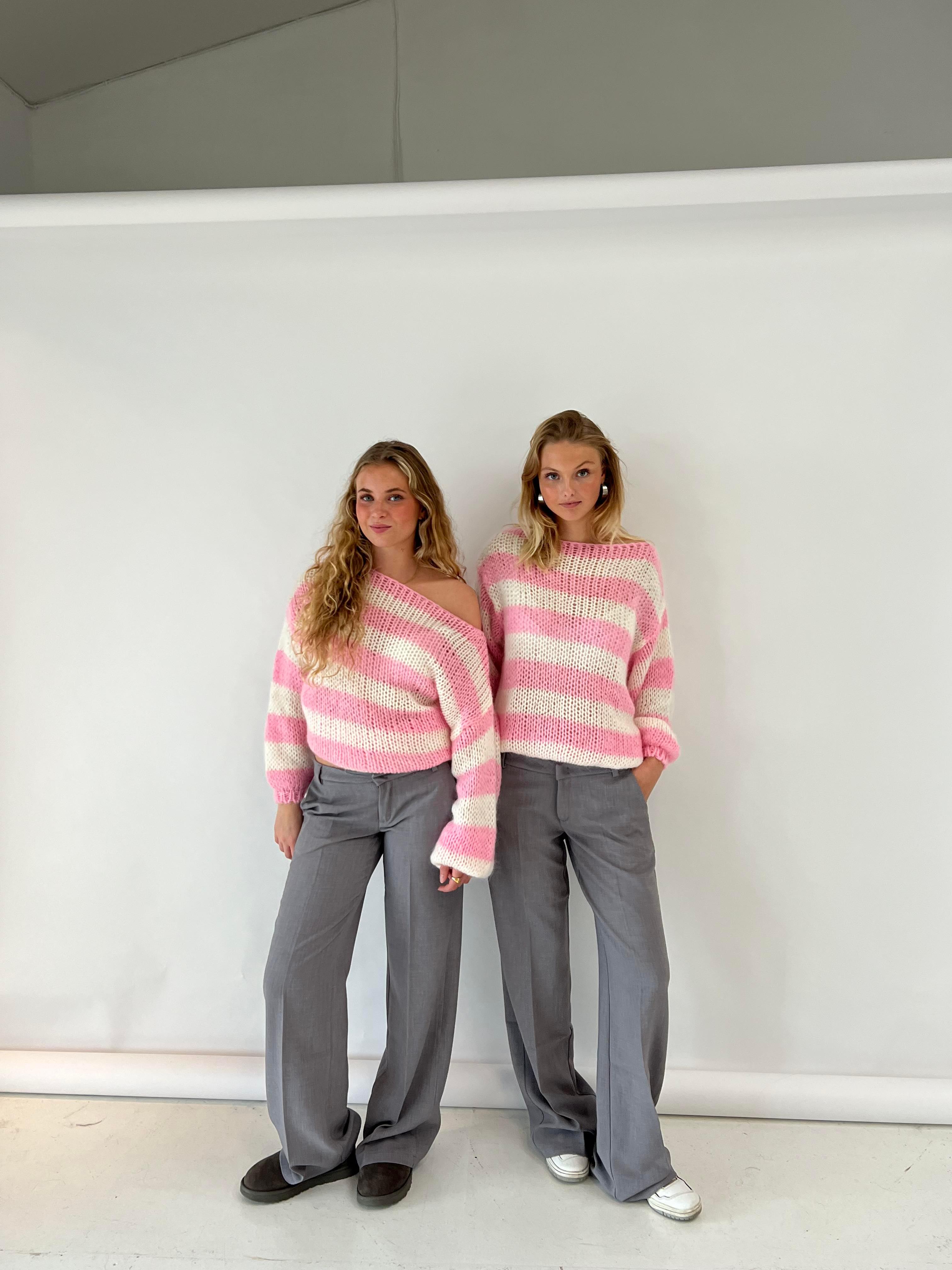 Evelina - Pull Rayé Tricoté
