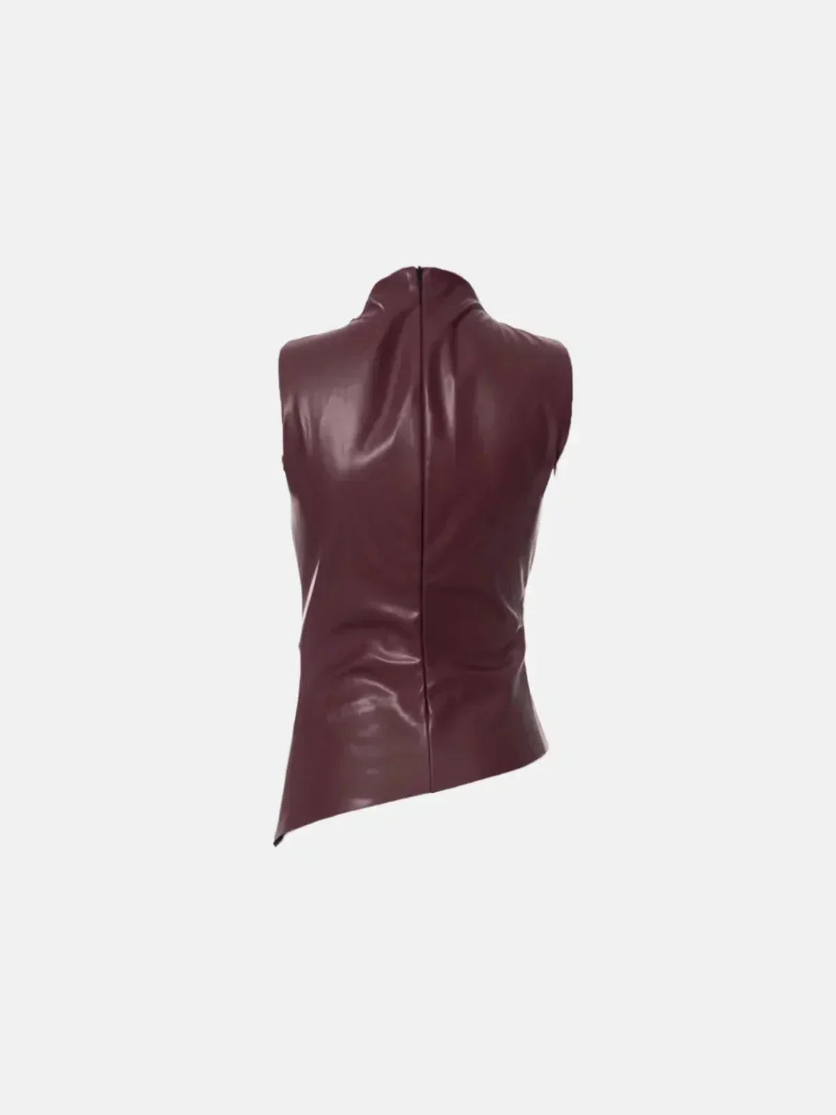 Arietta – Bas asymétrique Haut en simili cuir