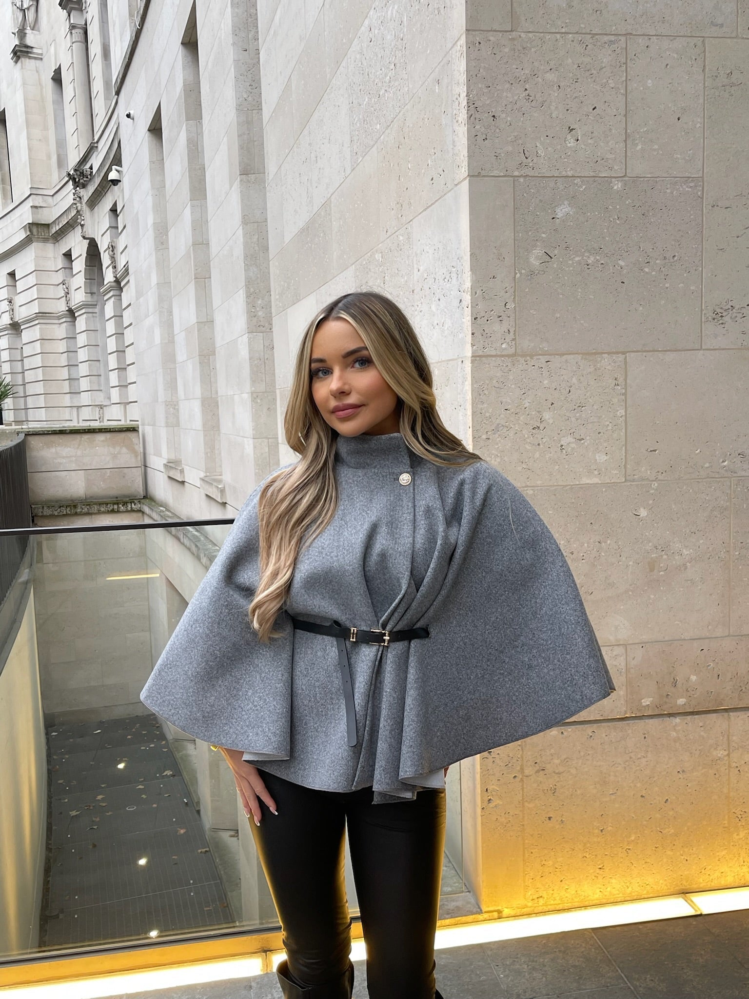 Camille - Poncho ceinturé