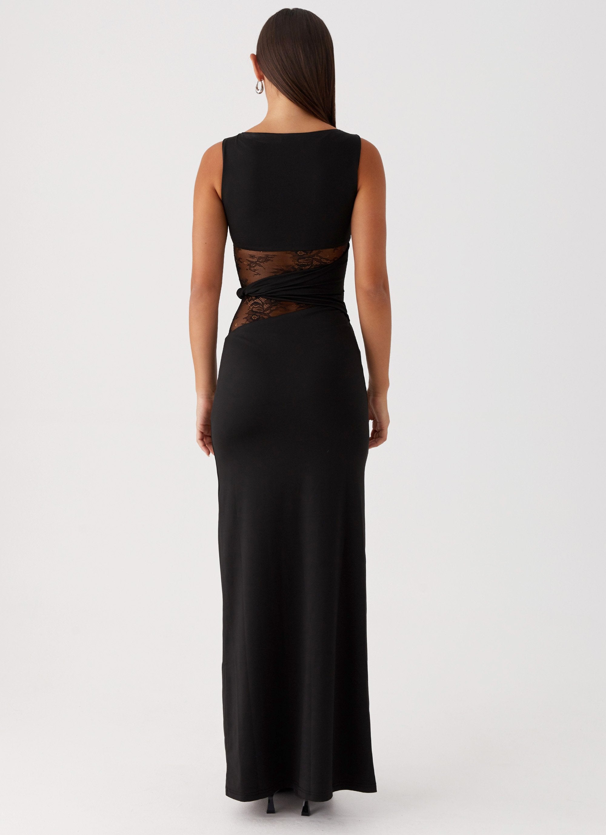 Emma - Robe maxi découpée à lacets