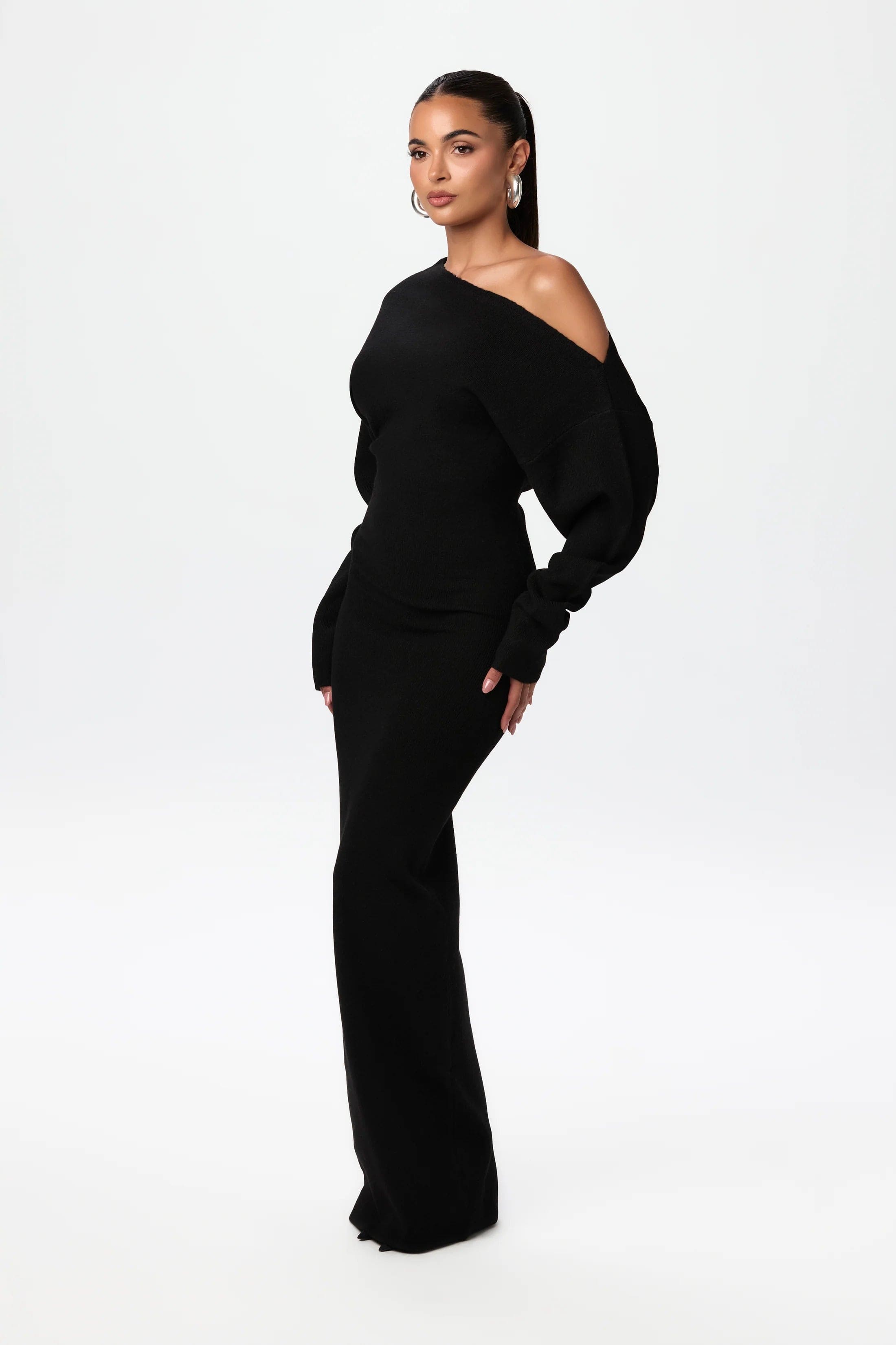 Robe Maxiknit Selma - Épaules Nues