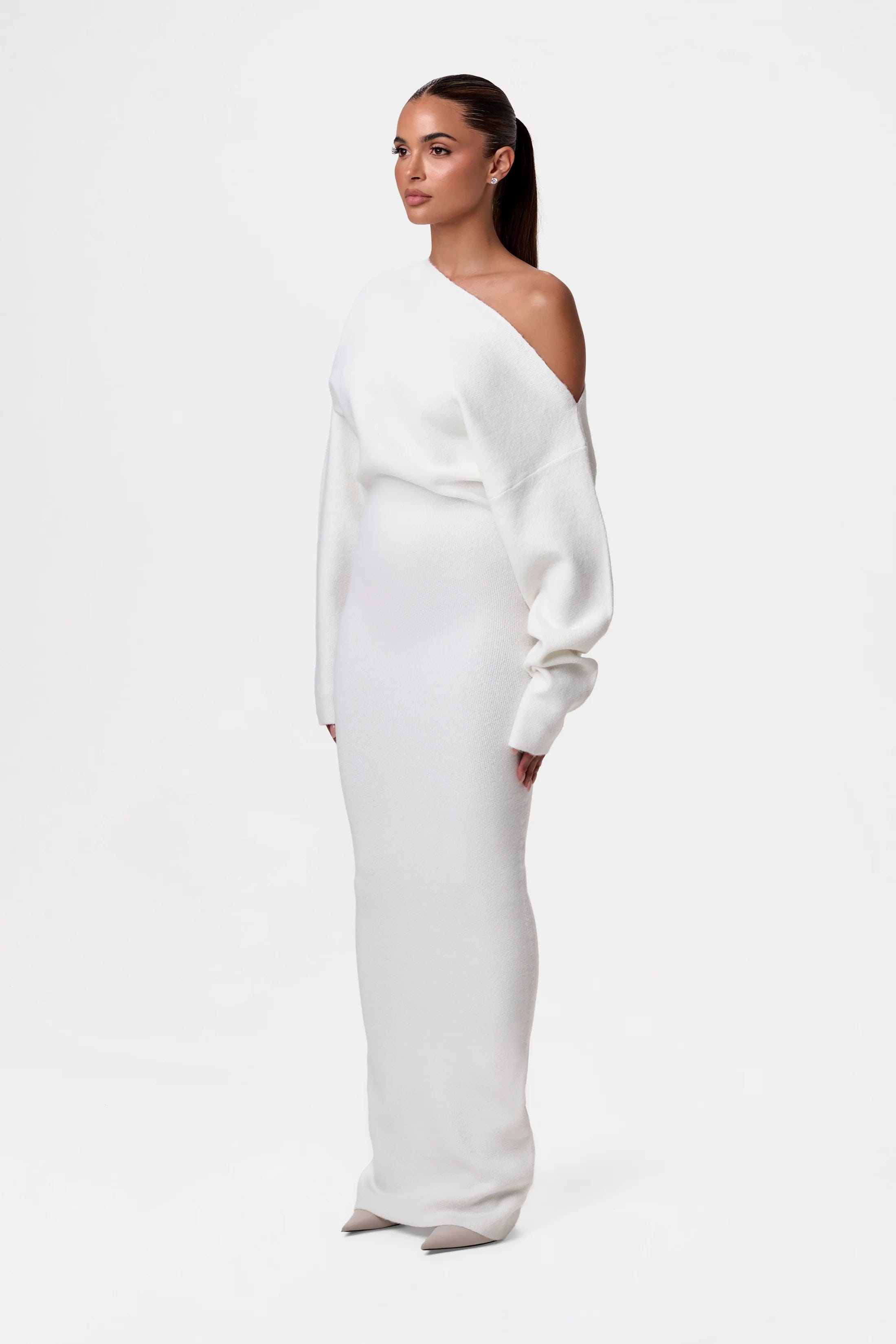 Robe Maxiknit Selma - Épaules Nues
