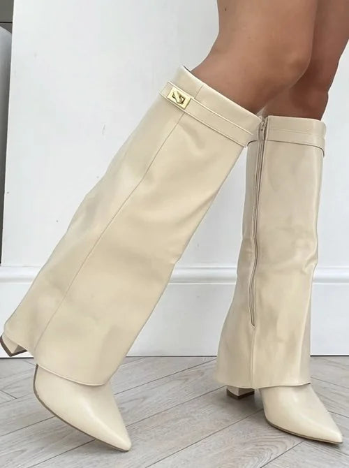 Champagne - Bottes Vegan Montantes Brillantes