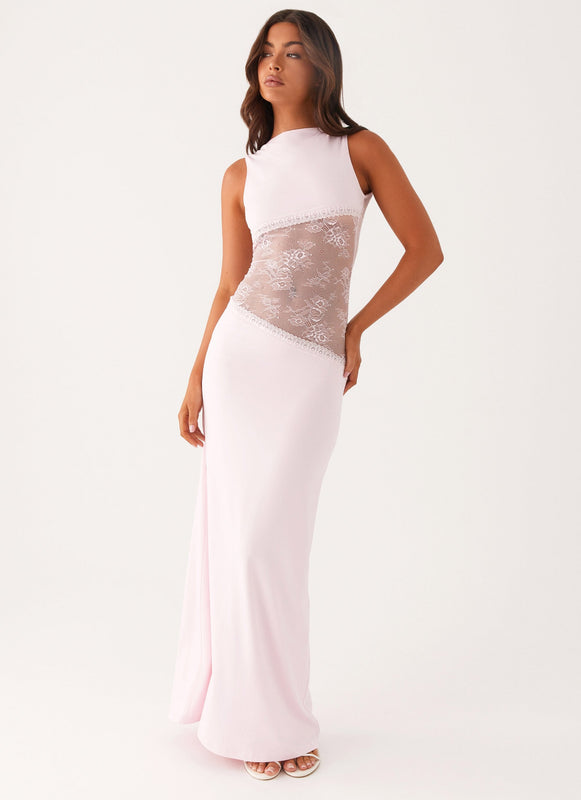 Noelia | Robe Maxi Élégante avec Dos Nu et Détails en Dentelle