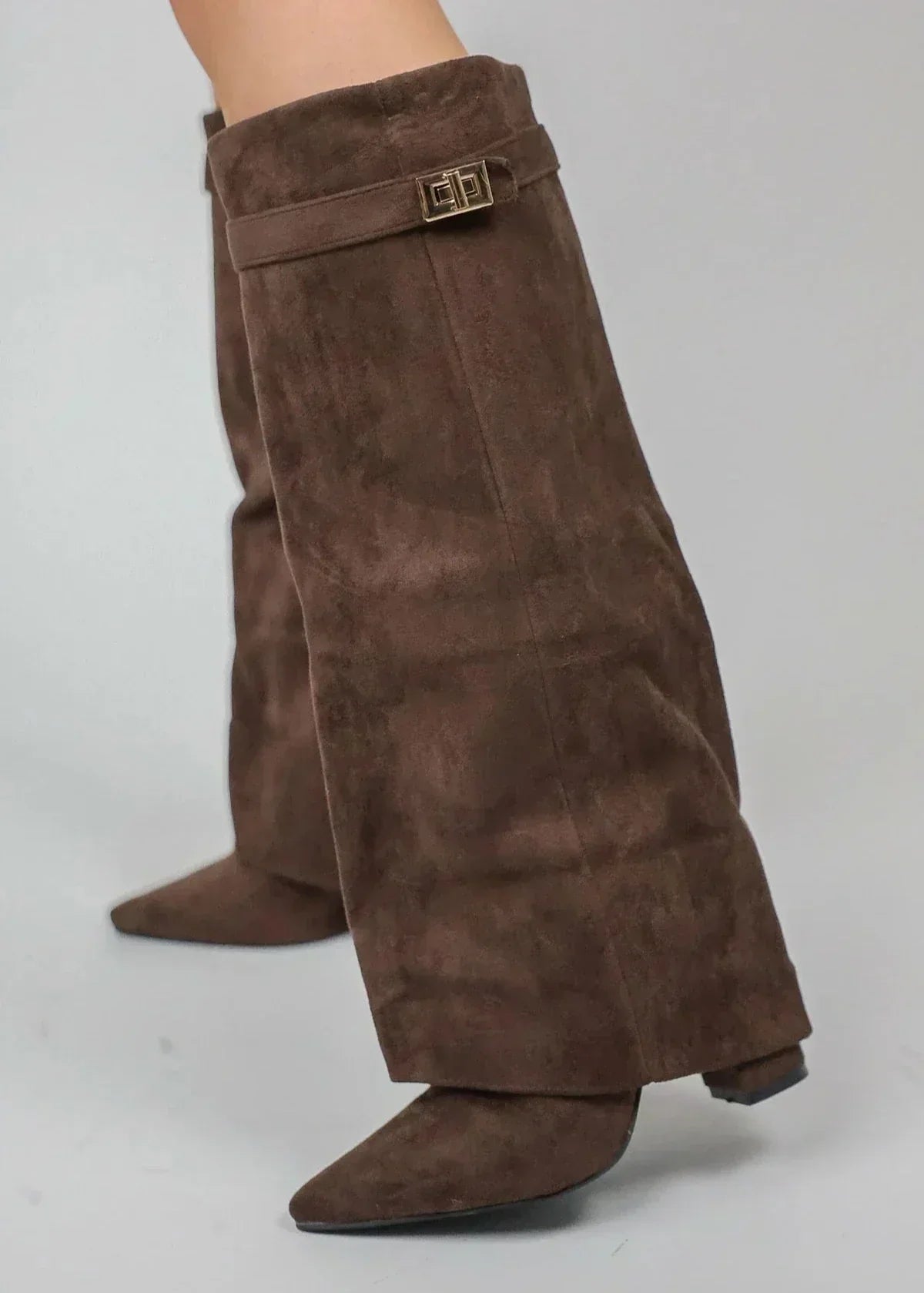 Mocha Luxe - Bottes Veganes Hautes en Suédine