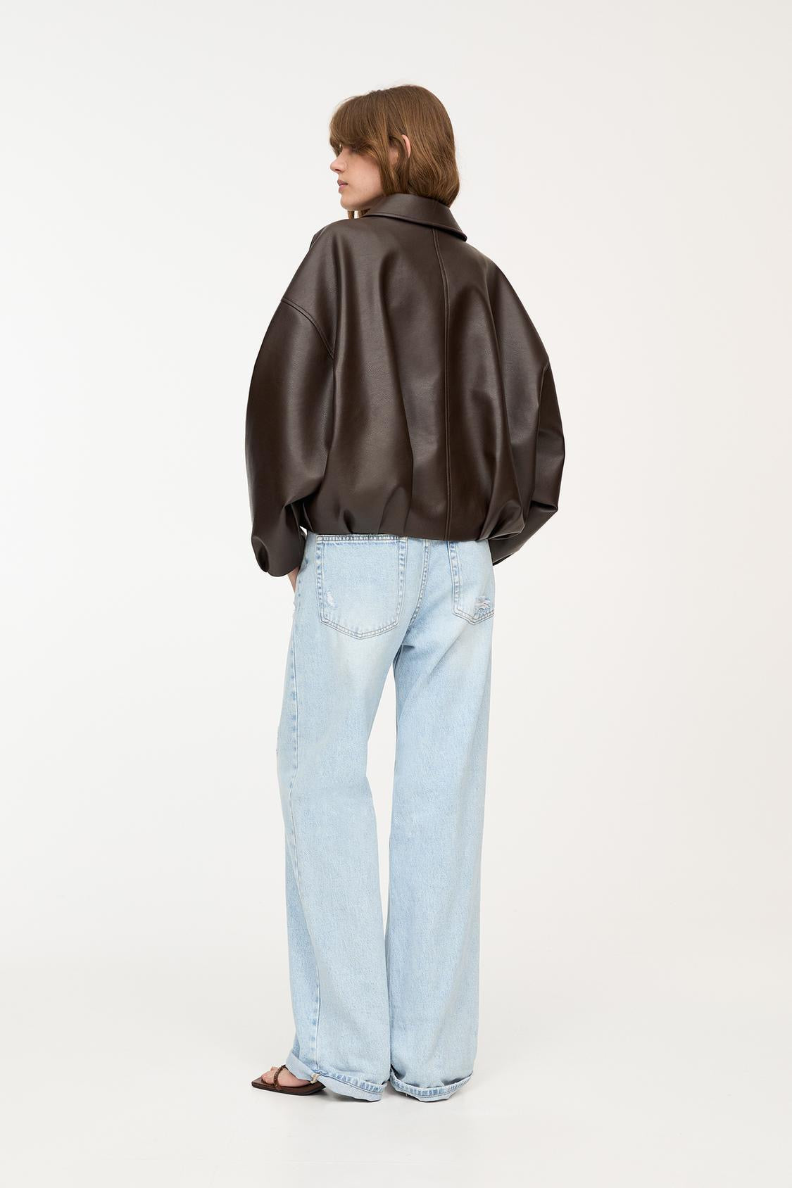 Veste en Cuir Celeste
