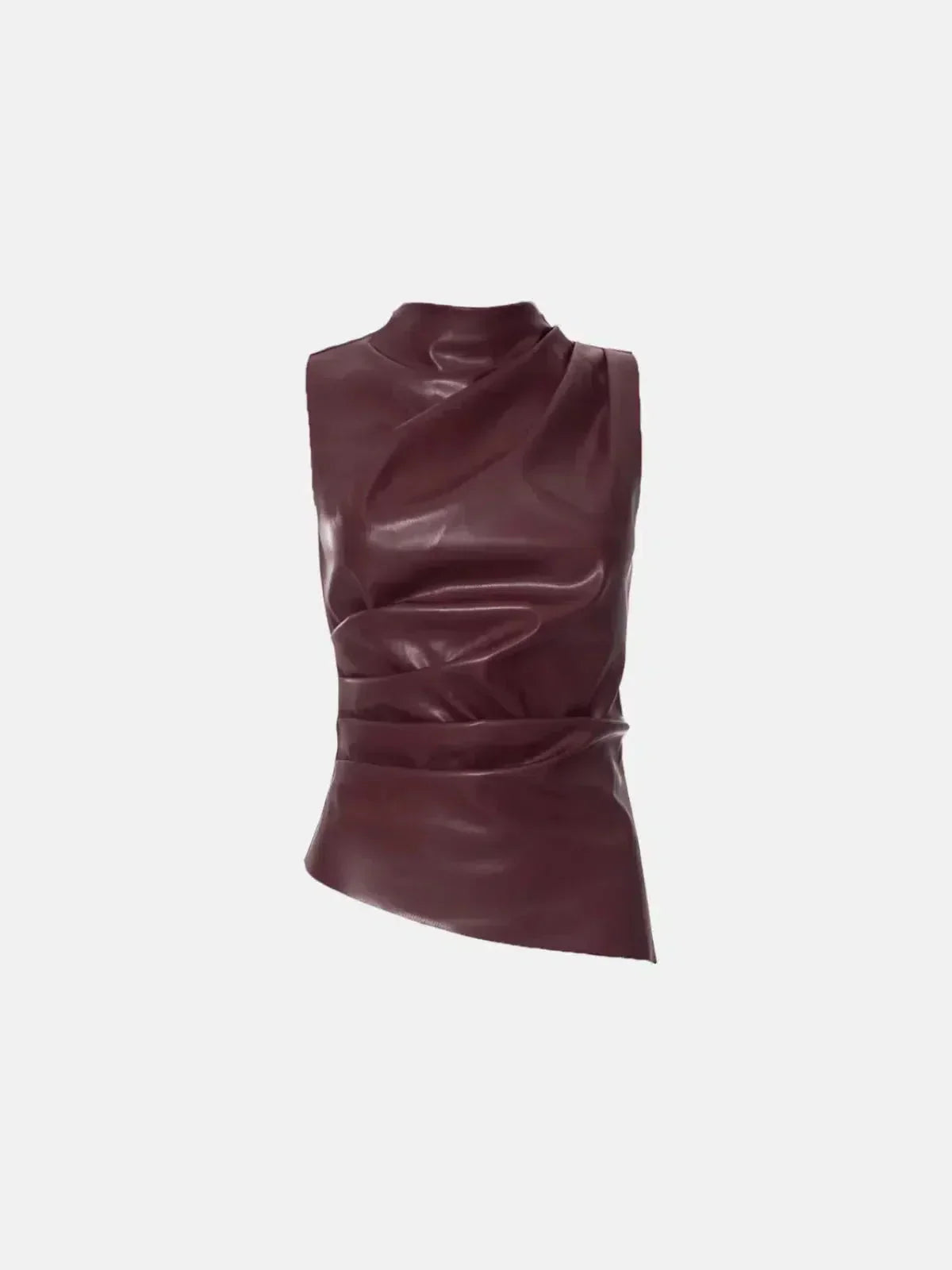 Arietta – Bas asymétrique Haut en simili cuir