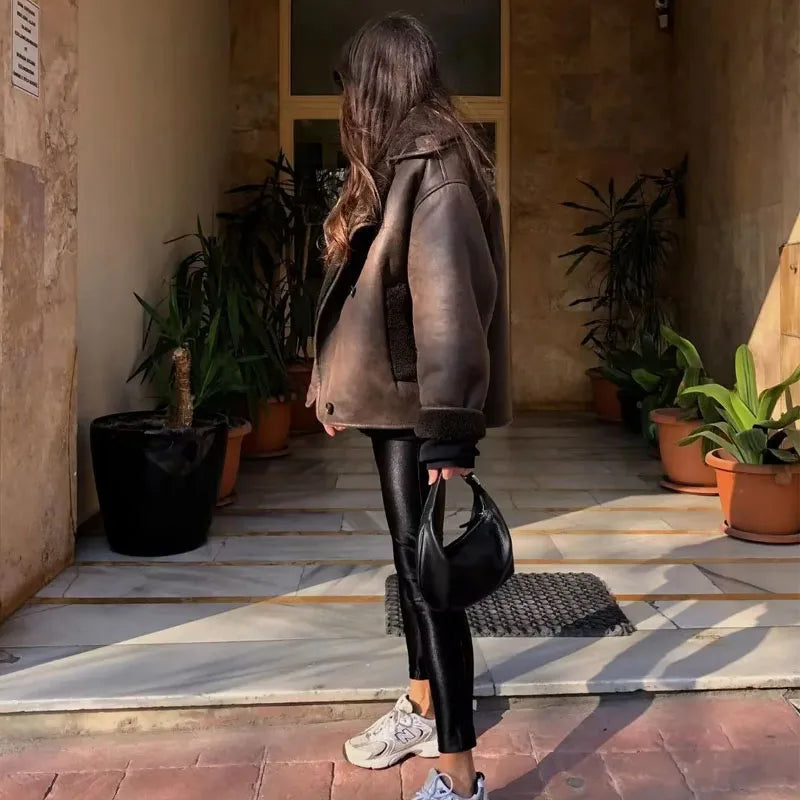 ELLY - Veste en cuir