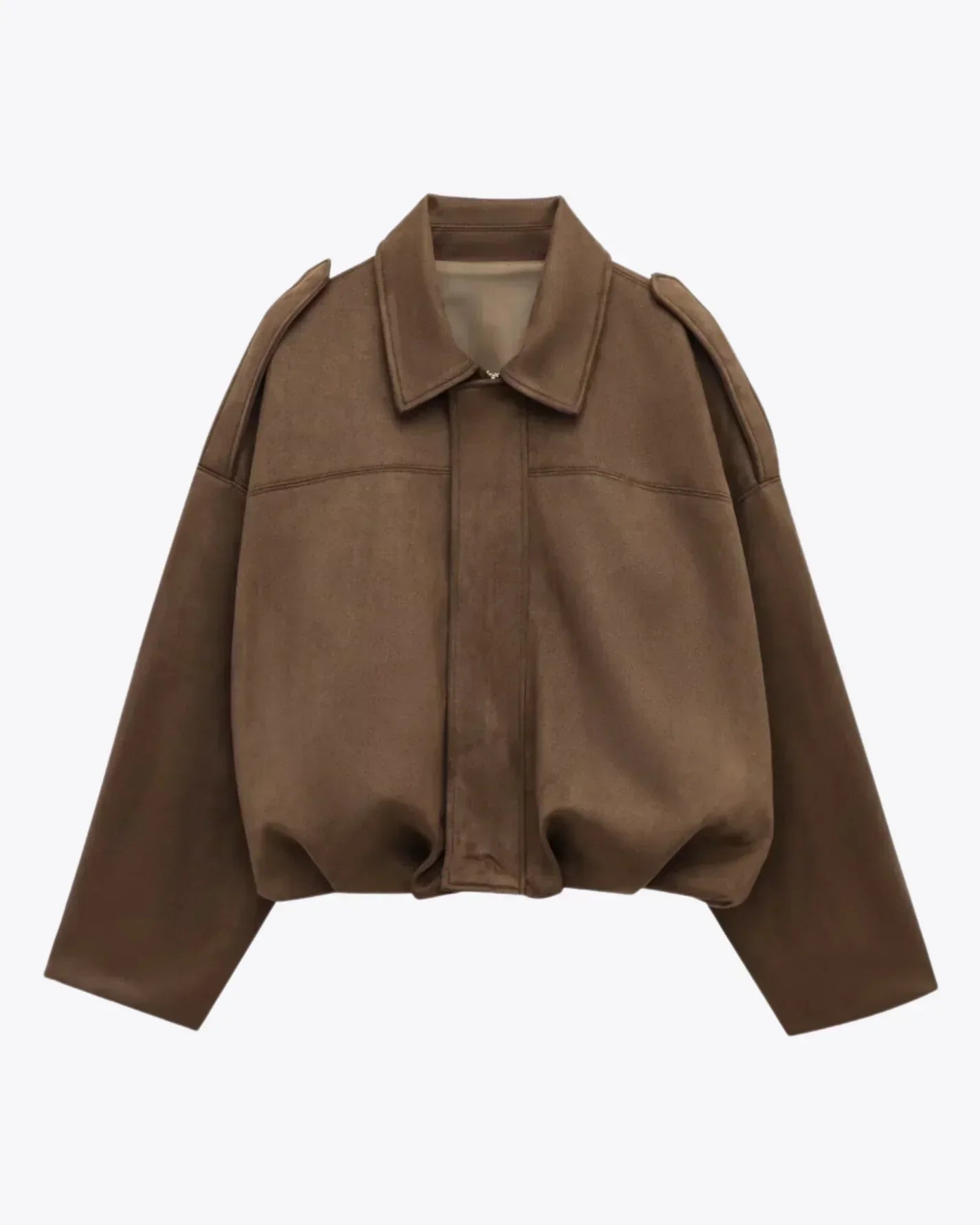 Fabiane | Veste Oversize en Suède pour Femmes – Chaude & Élégante