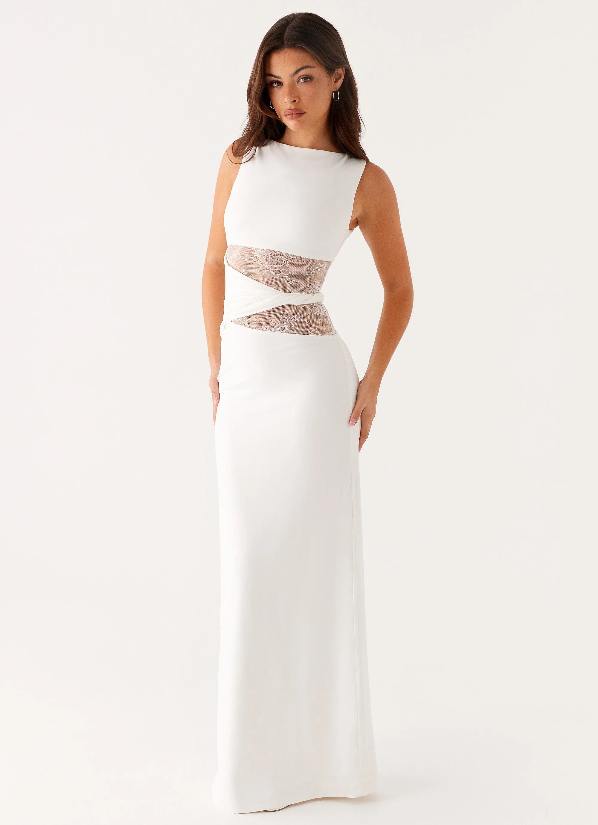 Emma - Robe maxi découpée à lacets